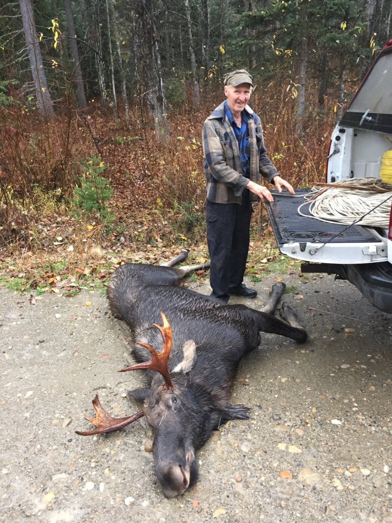 Billy on moose hunt, Prince George, October 2015